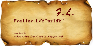Freiler László névjegykártya