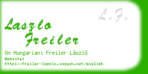 laszlo freiler business card